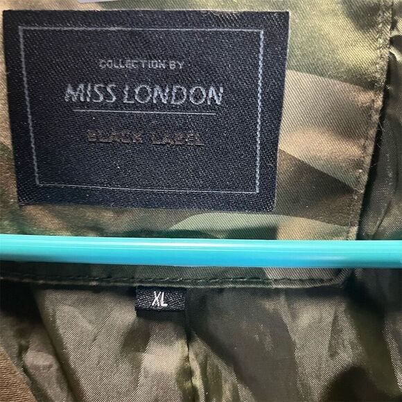 Unisex Camo Hooded Military Jacket Green XL Mid-Length Casual Utility - Picture 4 of 4